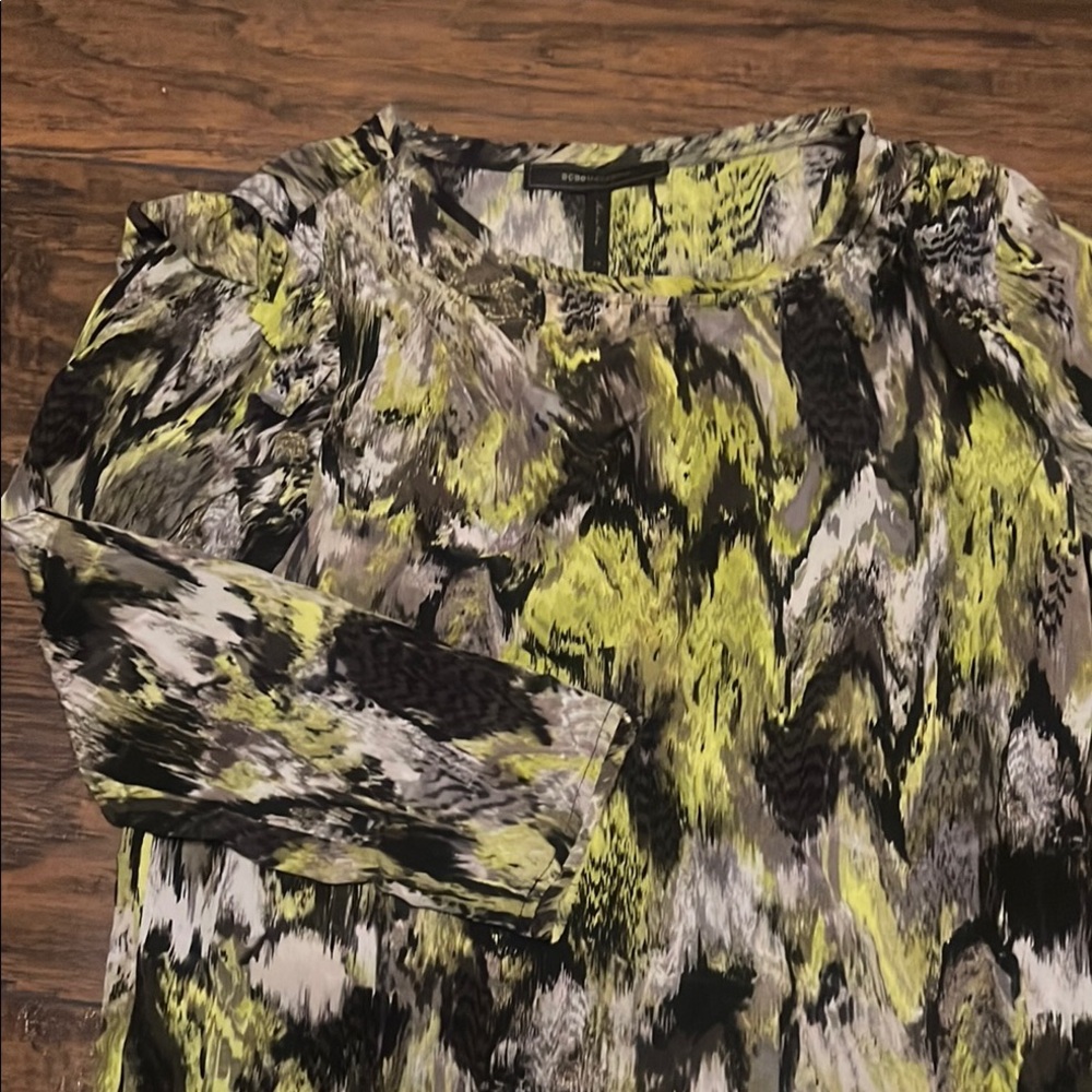 BCBGMaxAzria Vibrant Patterned Blouse